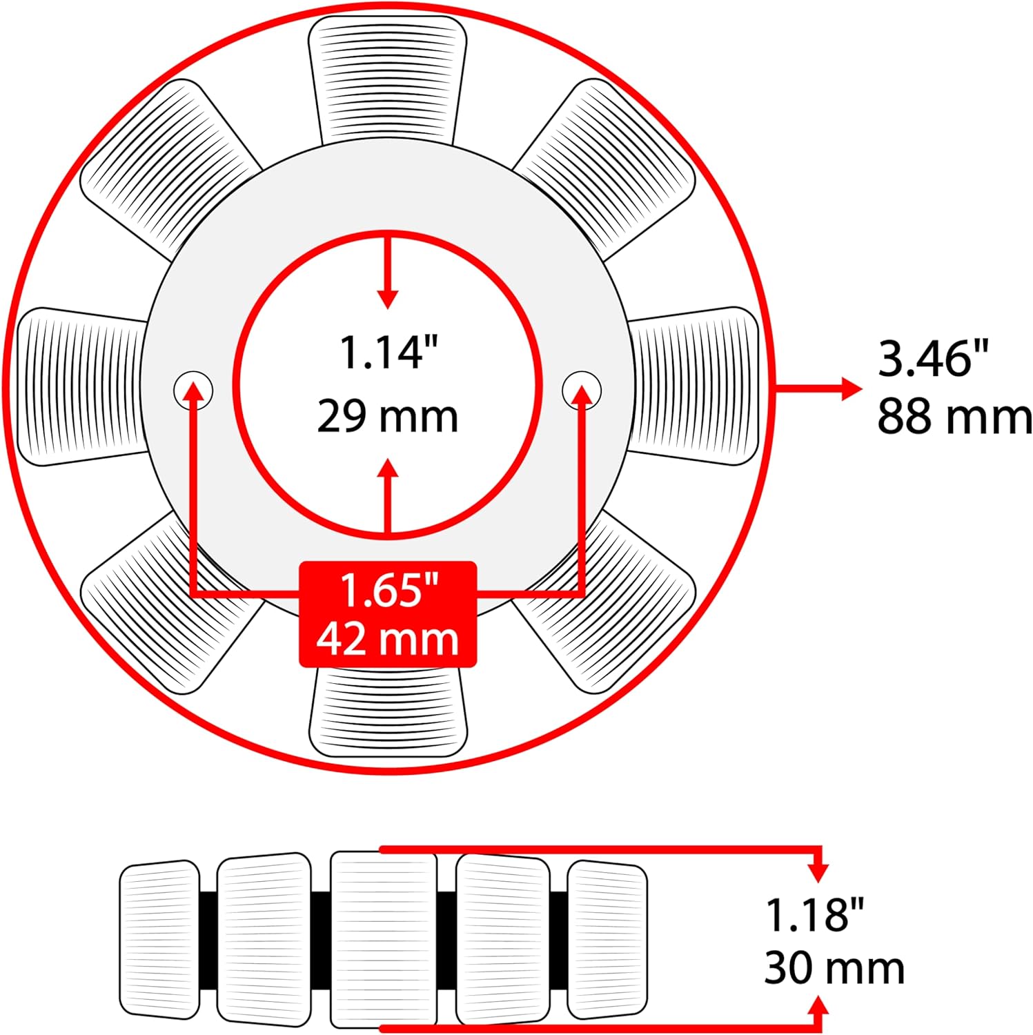 Caltric Stator Magneto 8 Coil 3 Wire with Pick Up Compatible With Polaris RZR 170 2009 2010 2011 2012 2013 2014