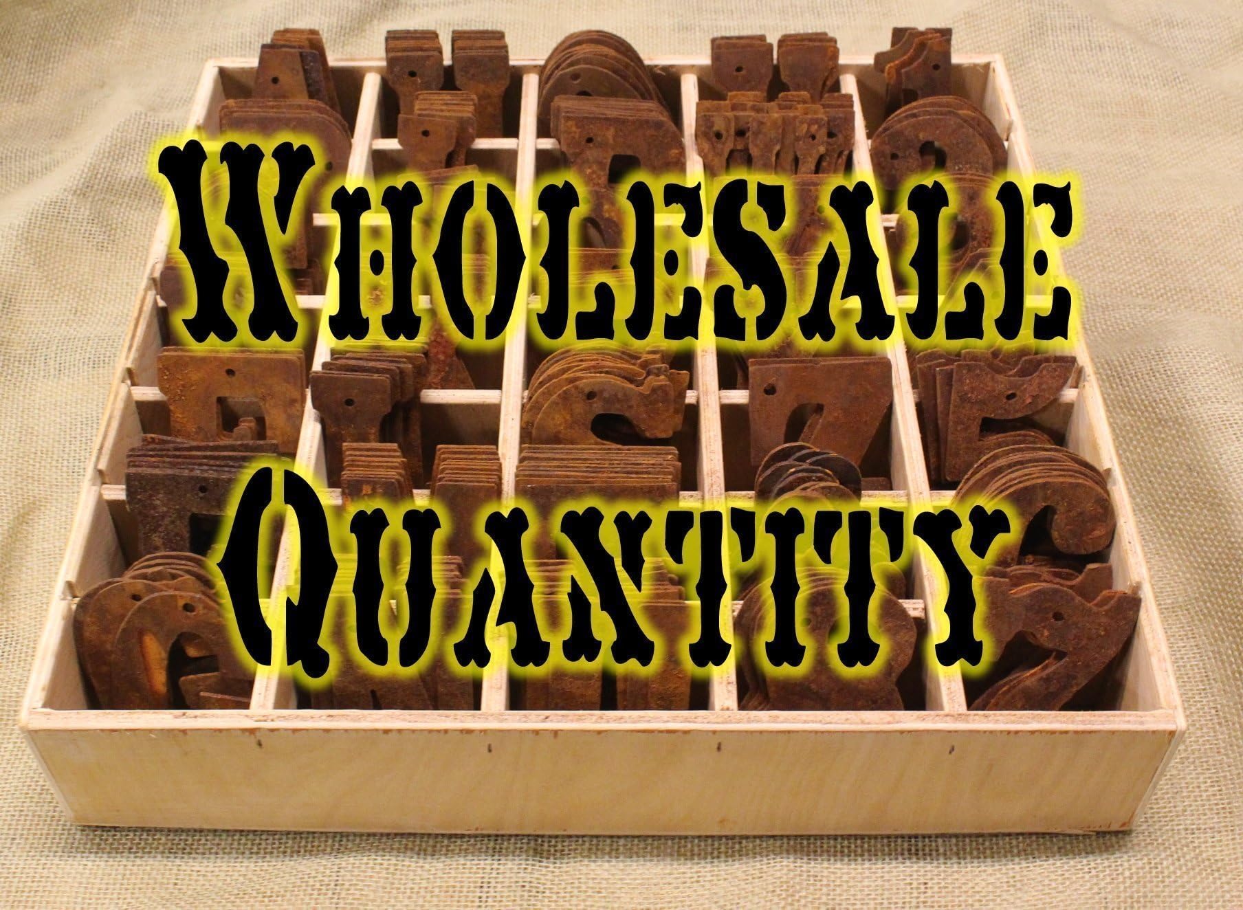 Wholesale Retail Pack of 4" Flat Metal Letters