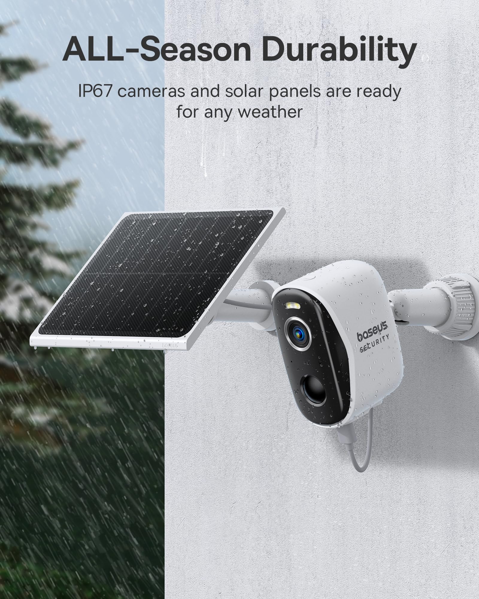 Baseus Security kamera monitoringowa zewnętrzna Solar N1 zestaw 2 kamer