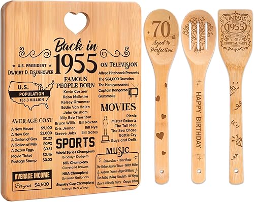 Miniatura 14 de Regalos de cumpleaños para mamá - "Receta para una mamá especial". Juego de tablas de cortar y utensilios de bambú grabados. Regalos de cumpleaños