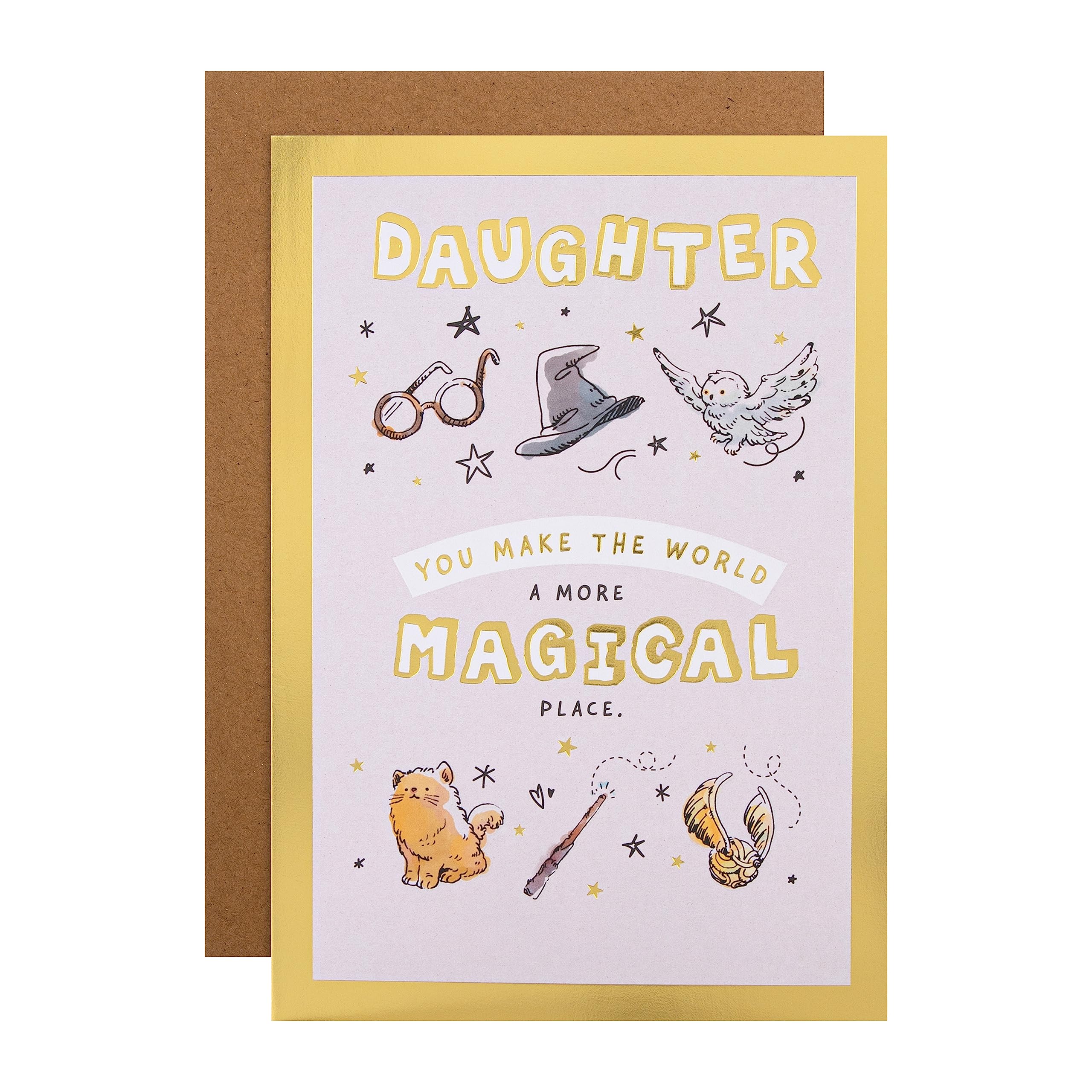 Hallmark Birthday Card for Daughter - Harry Potter Illustrations and Activity