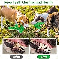 Vista 5 de Juguetes Grandes de Cocodrilo Chirriante para Perros, Juguetes Interactivos para Cachorros con Papel Arrerugado, Juguete de Tirones de Guerra