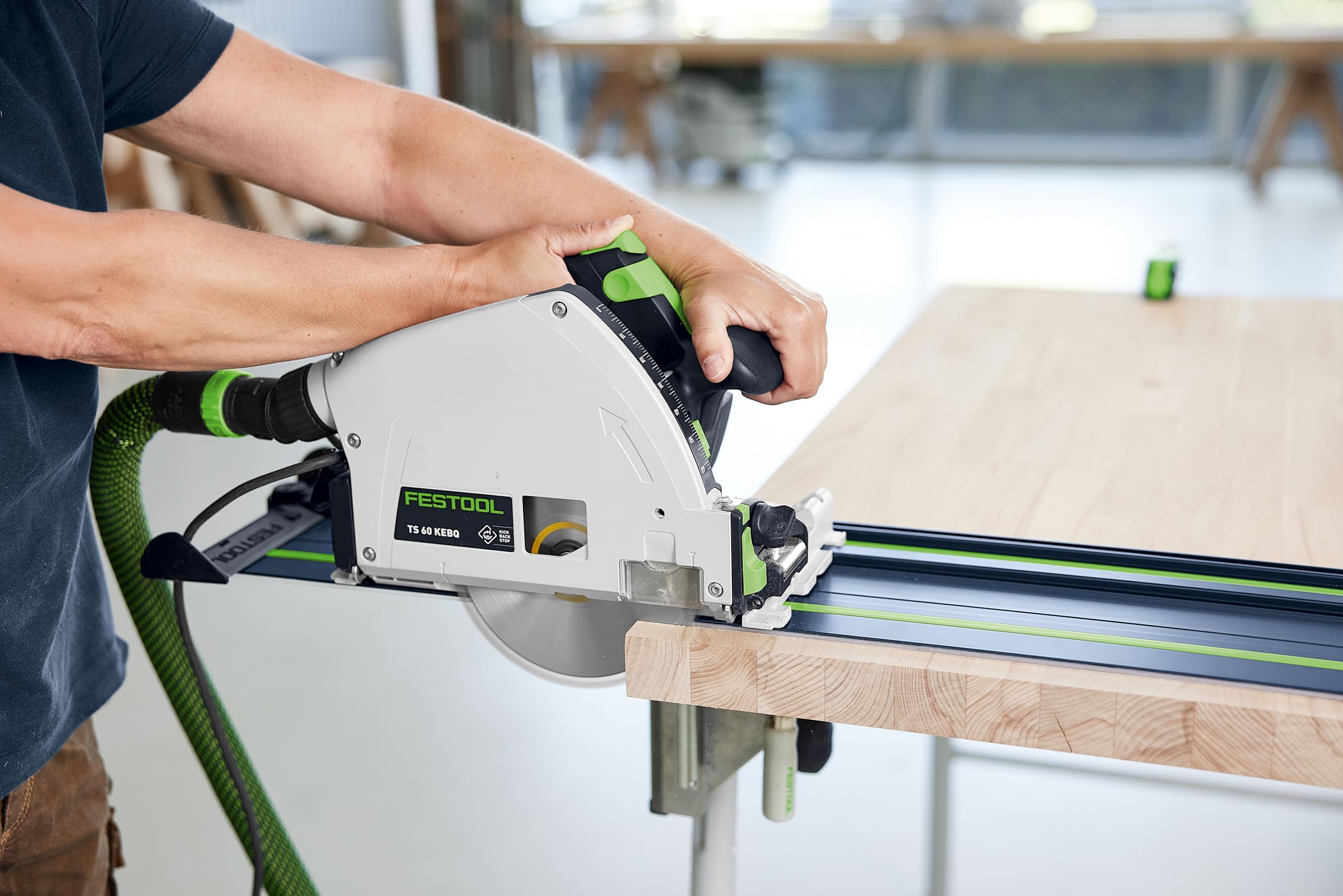 Festool Führungsschiene FS 1400/2 BL - Sägeschiene für Tauchsäge & Fräse | 1400mm Aluminium Führung mit Splitterschutz für präzise Schnitte, kompatibel mit Oberfräse und FS-Zubehör