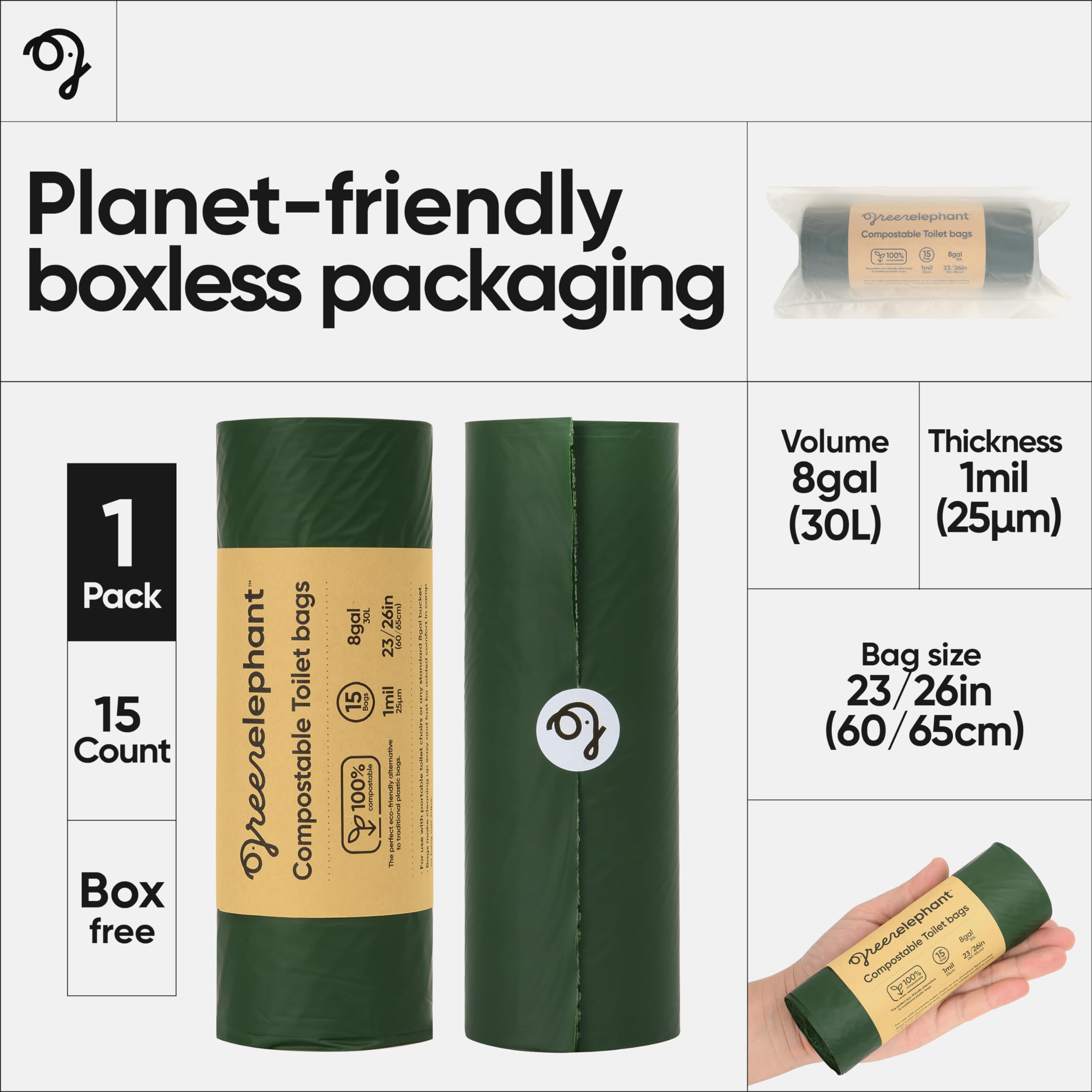 Green Elephant Portable Toilet Bags Camping Toilet