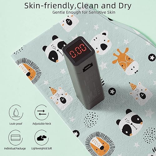 Miniatura 4 de Baberos desechables para bebés, 25 unidades, forro a prueba de fugas, bolsillo para atrapar alimentos para bebés de 6 a 18 meses