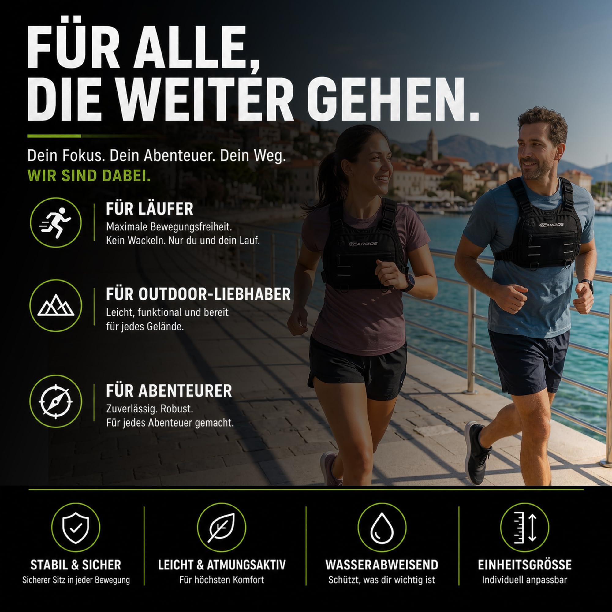 Laufweste Damen Herren [Anti-Bounce] Ultraleicht Running Vest Jogging Weste Laufrucksack Trinkweste Reflektierend Hydration Vest Trail Running Equipment | Jetzt Farbe auswählen
