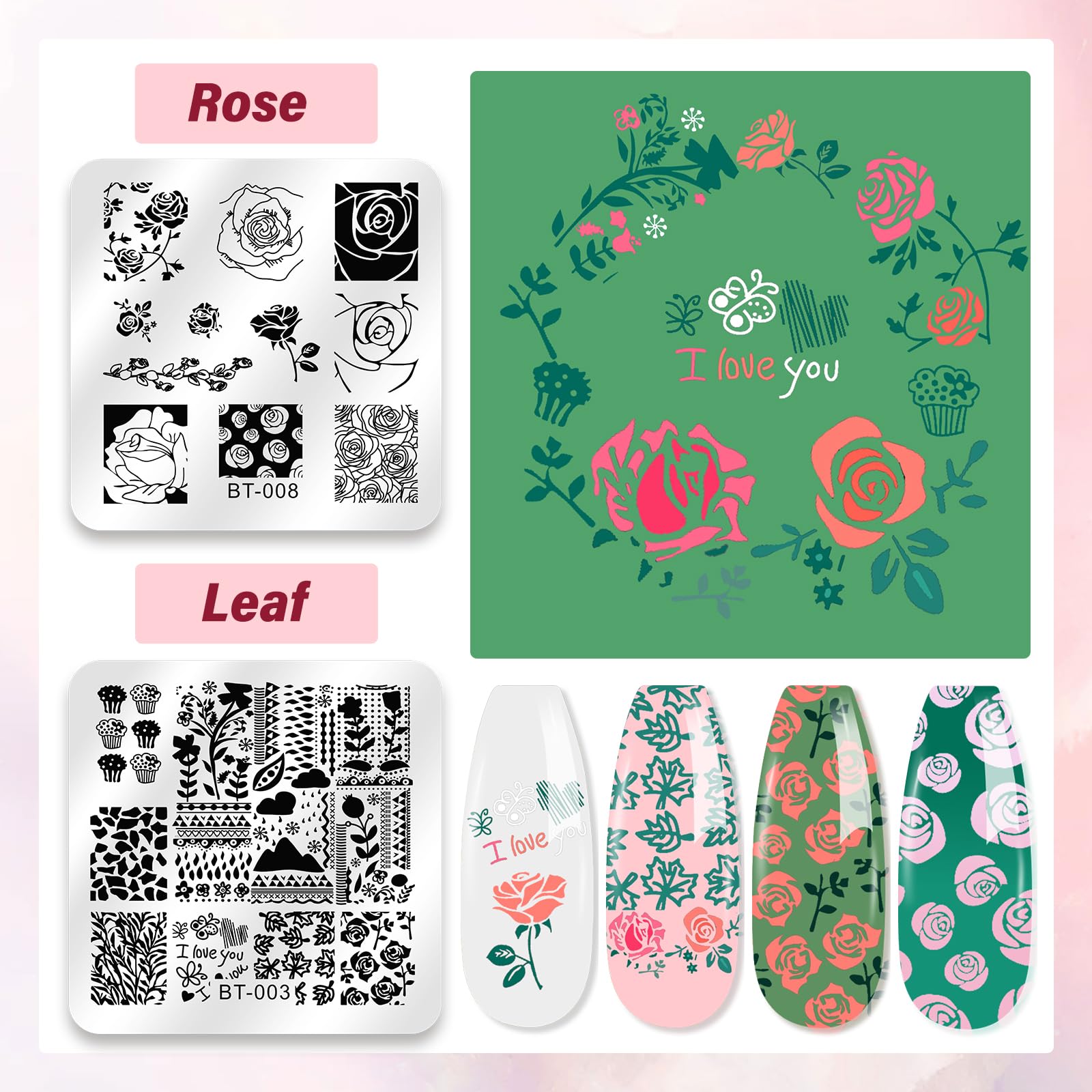 Biutee Nail Art Stamping Kit