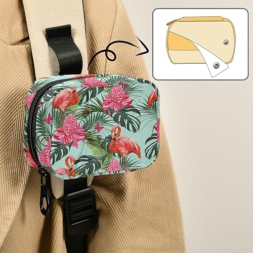 Miniatura 6 de Estuche organizador de píldoras de hojas de palma de flamenco tropical, diseño floral de verano, caja de pastillas de viaje de 7 días con