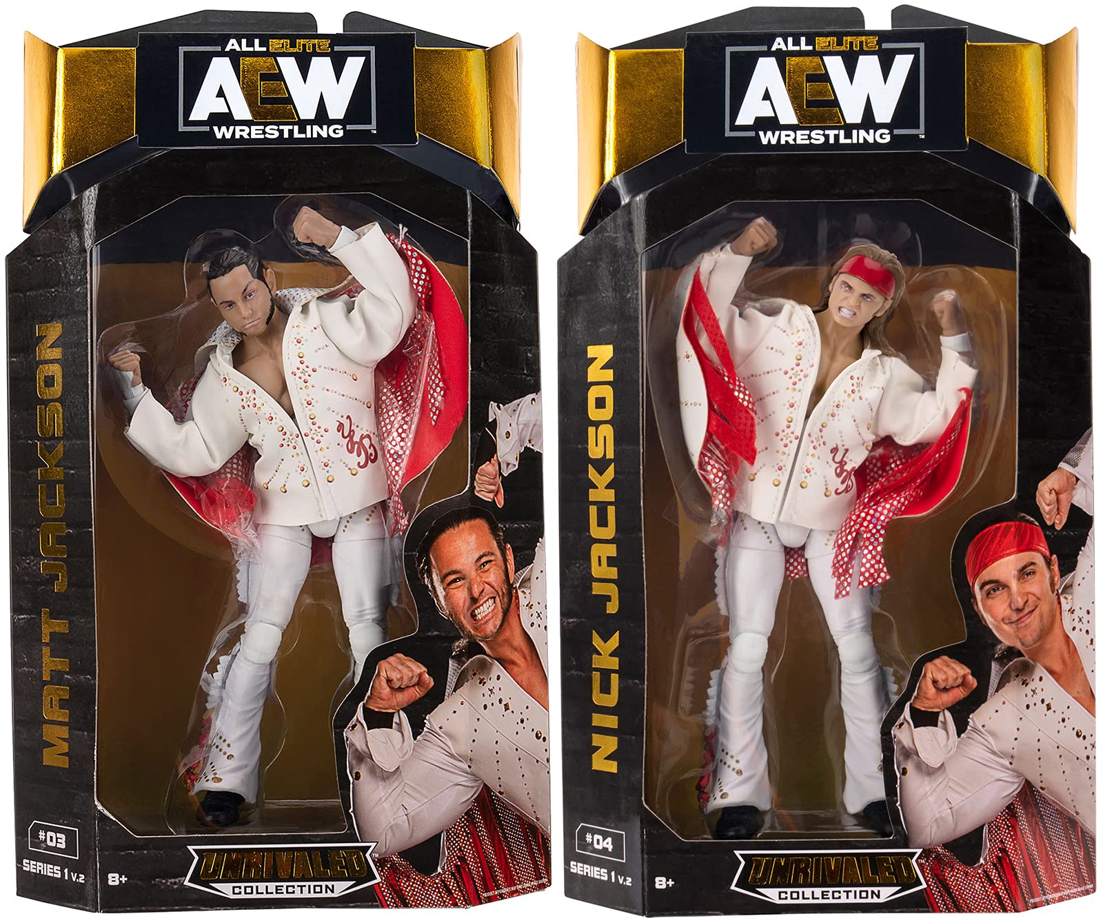 Ringside Young Bucks (Package Deal - Set of 2) Matt Jackson & Nick Jackson - AEW Unrivaled 1B (Varia