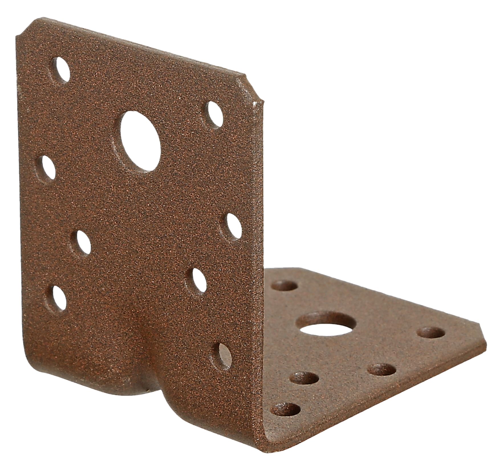 Alberts 822446 DURAVIS® Schwerlast-Winkelverbinder mit Sicke | rostbraun duplexbeschichtet | Größe 70 x 70 x 55 mm | 50er Set