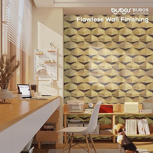 Miniatura 182 de BUBOS Paquete de 8 paneles acústicos artísticos insonorizados, paneles de pared de 47.2 x 31.4 pulgadas, paneles de pared acústicos decorativos