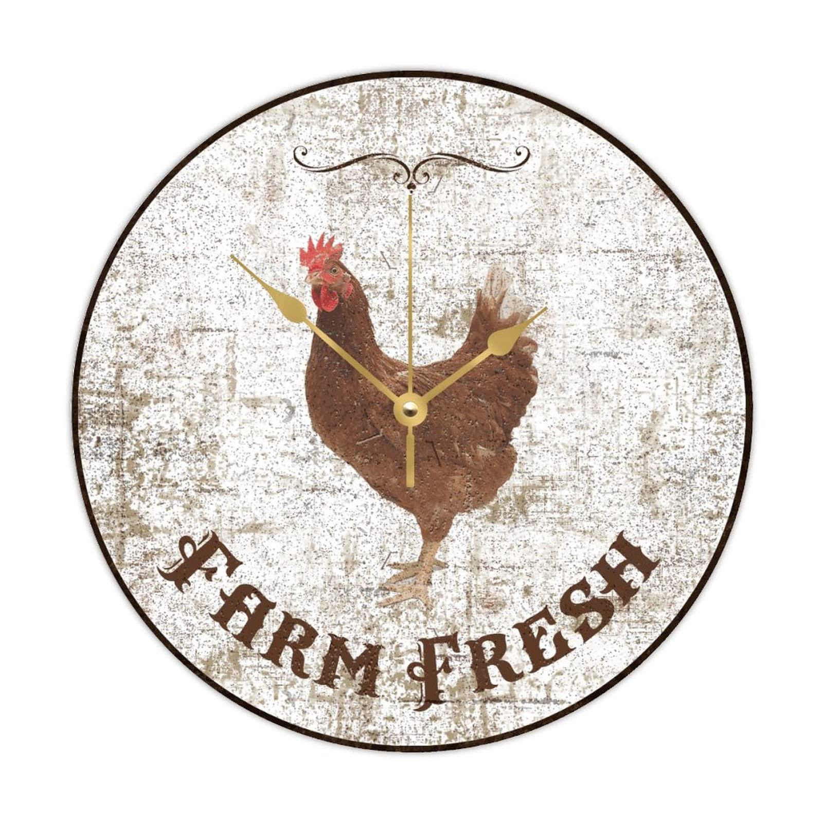 Horloge murale coq silencieuse pour embellir une cuisine vide