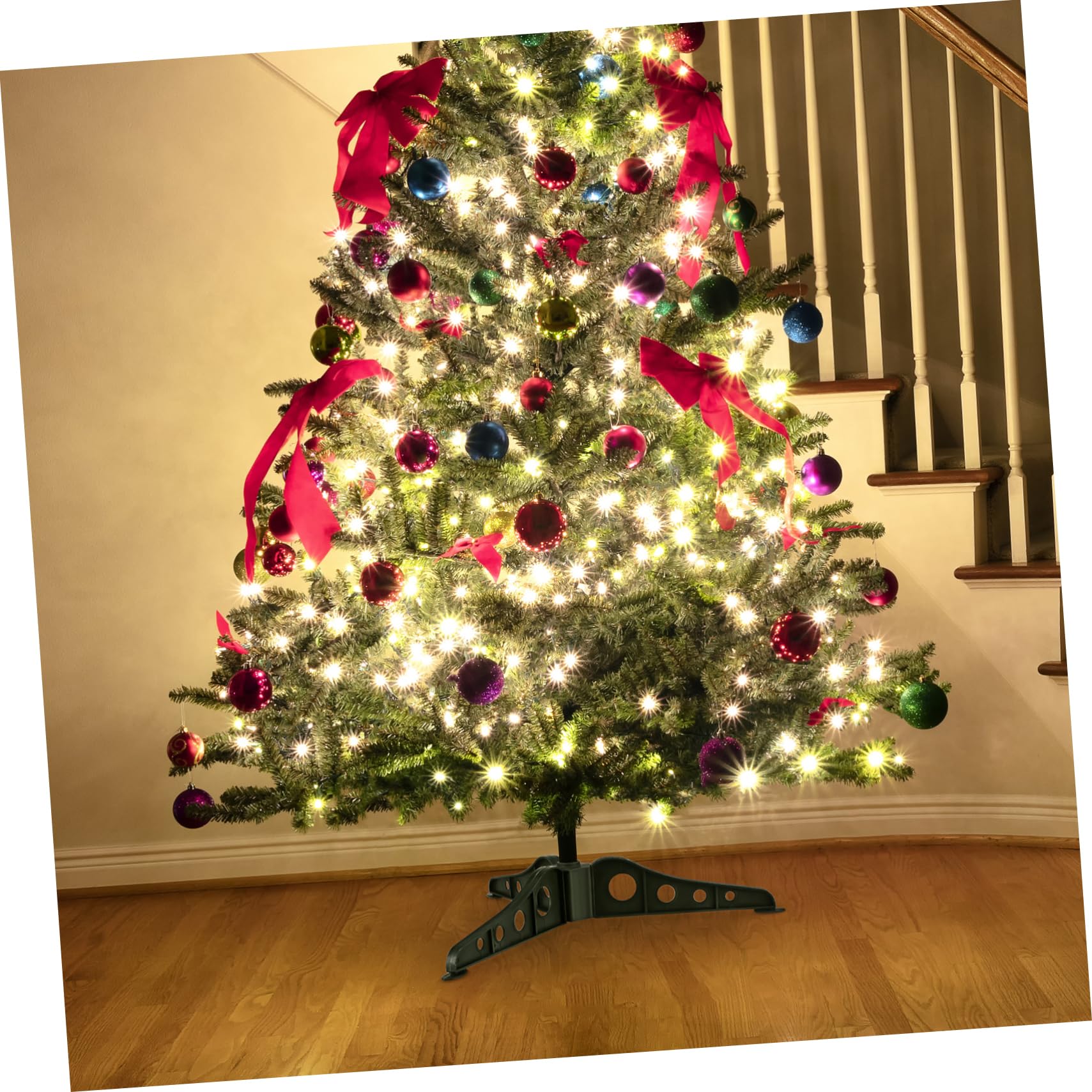Amosfun Soporte para Árbol De Navidad 20 Cm Reemplazo De Patas De Plástico para Árbol De Navidad Soporte Universal para Árbol De Navidad Artificial Soporte De Base De Árbol Falso para