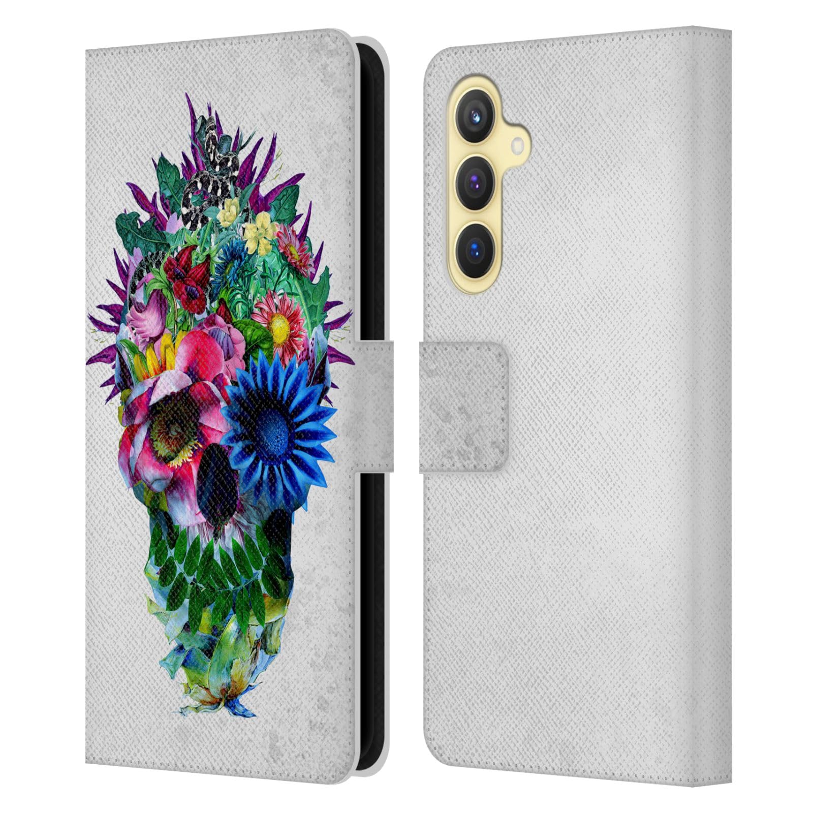 Funda libro Samsung Galaxy S23 FE 5G evita arañazos y caídas Riza Peker Calaveras 7