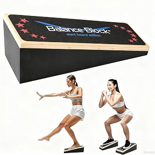 Wobble Foam Balance Blocks 2-in-1 – 2 Pcs for Ankle and Calf Stretching Physical Therapy, Portable Balance Trainer for Core Strength, Stability, and Athletic Performance