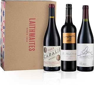 Laithwaites Classic Red wine Trio Gift Set - Case of 3 Bottles - (75cl) - Australian, French and Argentinian Variety - The Black Stump Durif Shiraz, Cabalié & Opi Malbec