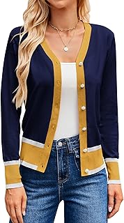 Cardigan Sweaters for Women Lightweight Long Sleeve Cropped Cardigan Spring Summer Fashion Clothing Outfits Shrug