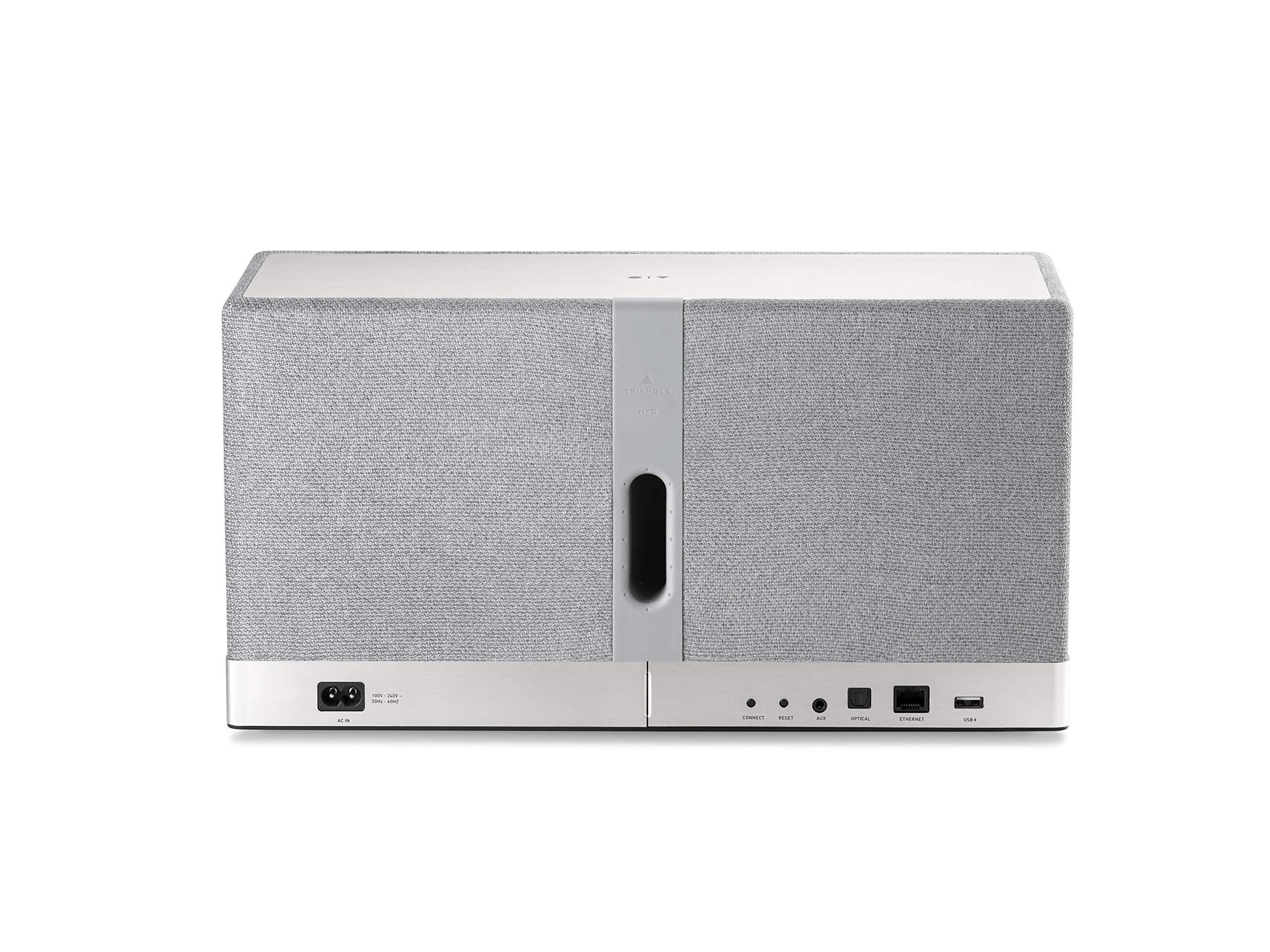 Triangle - Diffusore Connesso AIO 3 - Diffusore All-in-One Compatibile Bluetooth, Wi-Fi & Multiroom Senza Fili - Audio HD - Ingresso Ottico - 2x 45W - 360 x 195 x 150 mm - Grigio