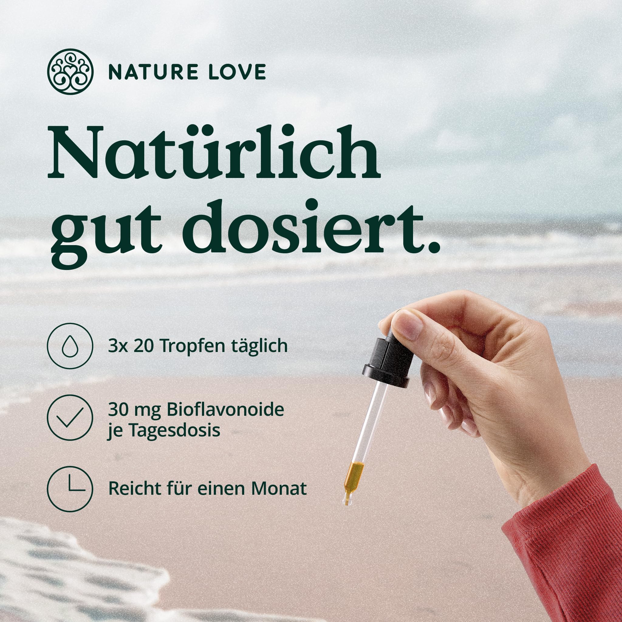 NATURE LOVE® Bio Grapefruitextrakt - 2.600 mg Grapefruitextrakt / 100ml - Laborgeprüft und Bio zertifiziert - Grapefruit Extrakt aus Kern und Schale - Hochdosiert, vegan und in Deutschland produziert