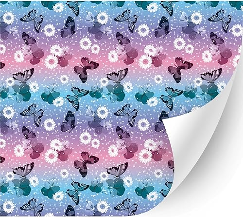 Miniatura 6 de HTV4U Vinilo de transferencia de calor con estampado floral (leopardo de flores, 13.5 pulgadas x 3 yardas)  Vinilo para planchar, película de papel