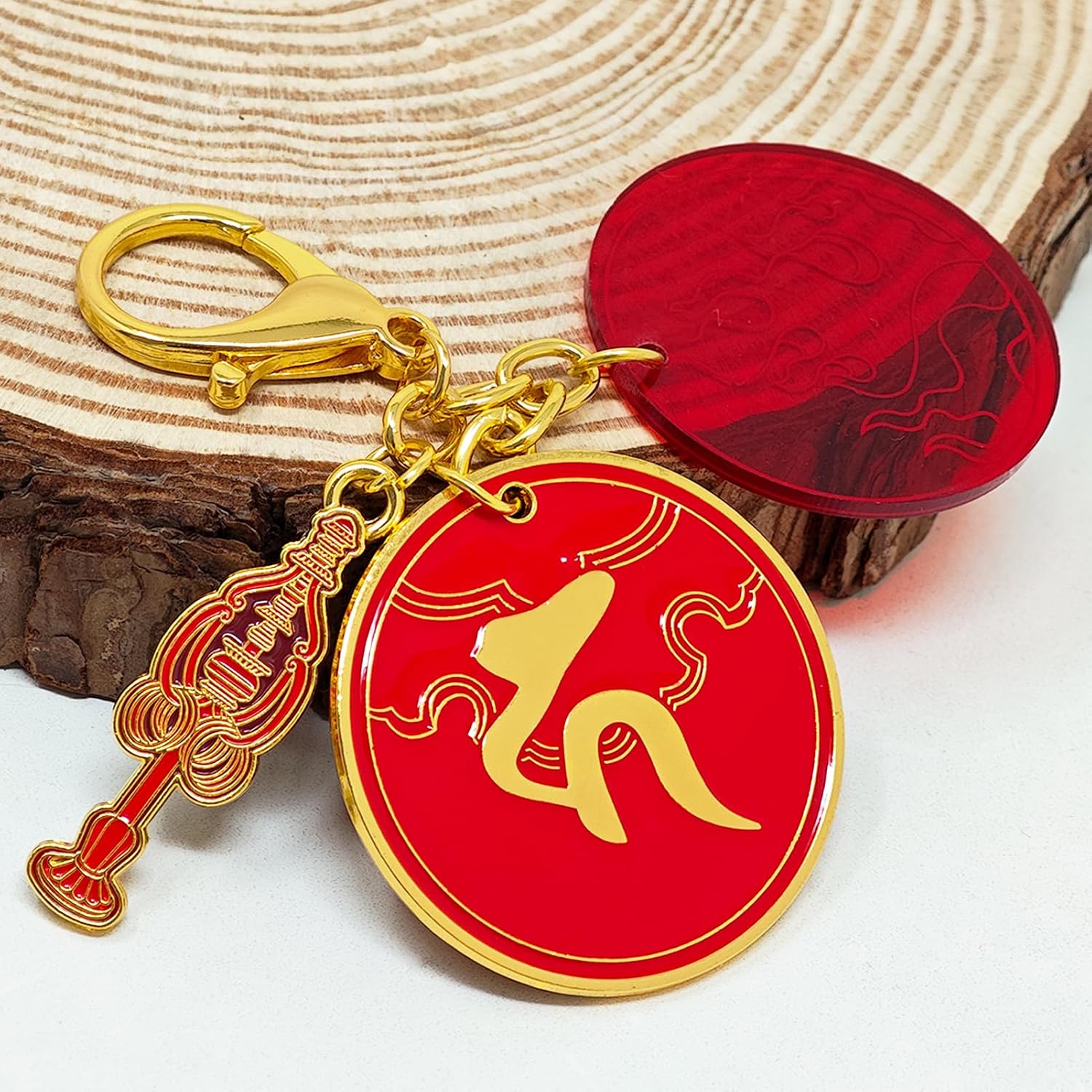 Feng Shui Ksiddigarbha Fireball Amulet Keychain Resisting Disasters Good Luck Keychain