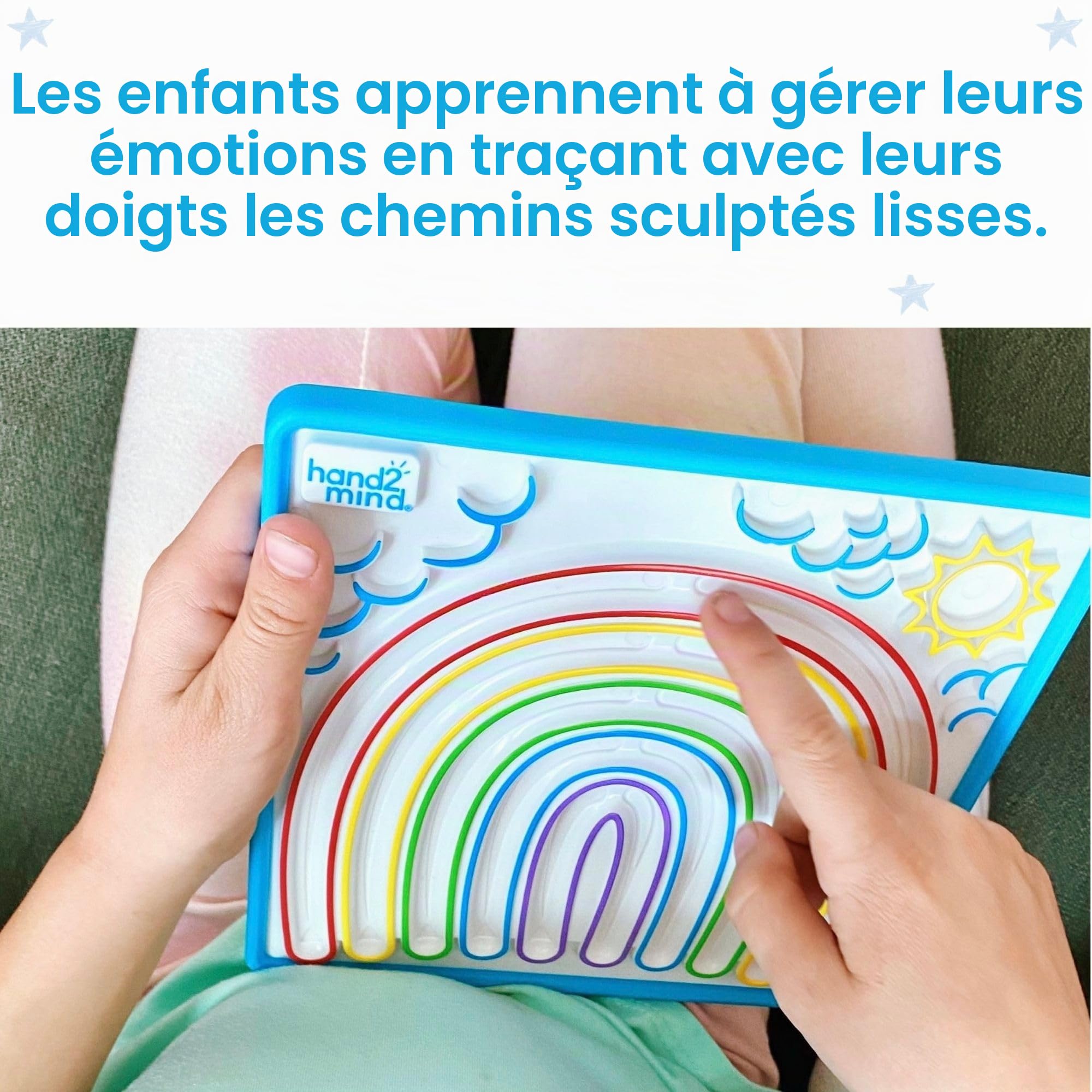 Jeu de 3 labyrinthes apaisants de Learning Resources, tableaux recto-verso de respiration avec des chemins à suivre avec le doigt, pleine conscience pour enfants, jouet sensoriel pour jeu sensoriel