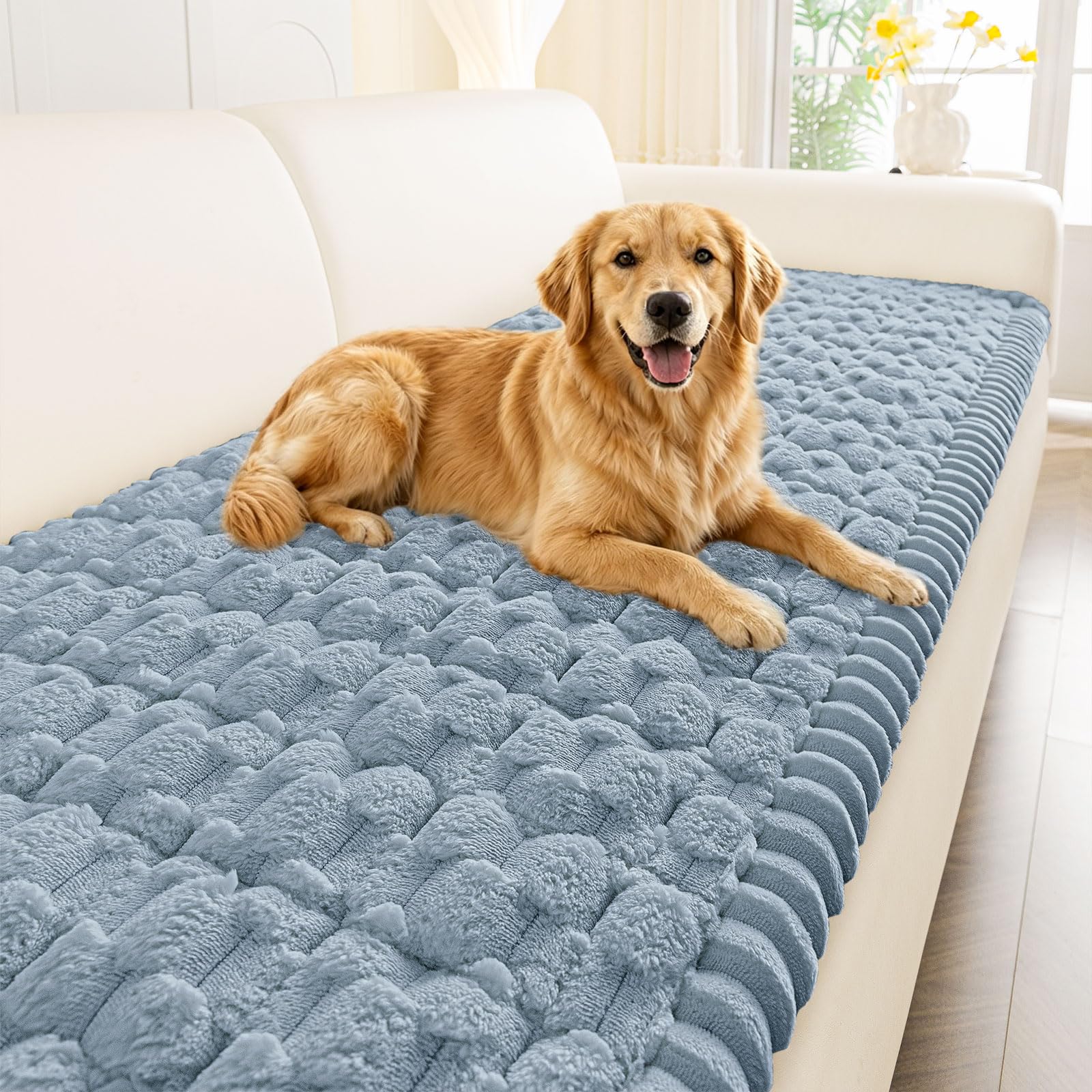 Photo 1 of Smiry Non Slip Couch Covers for Dogs, Scratch Resistant Pet Sofa Protector