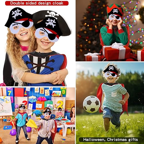 Miniatura 3 de FathiSooc Juego de 4 capas de superhéroe y pulseras para niños, disfraces de cumpleaños, regalos de fiesta de cumpleaños