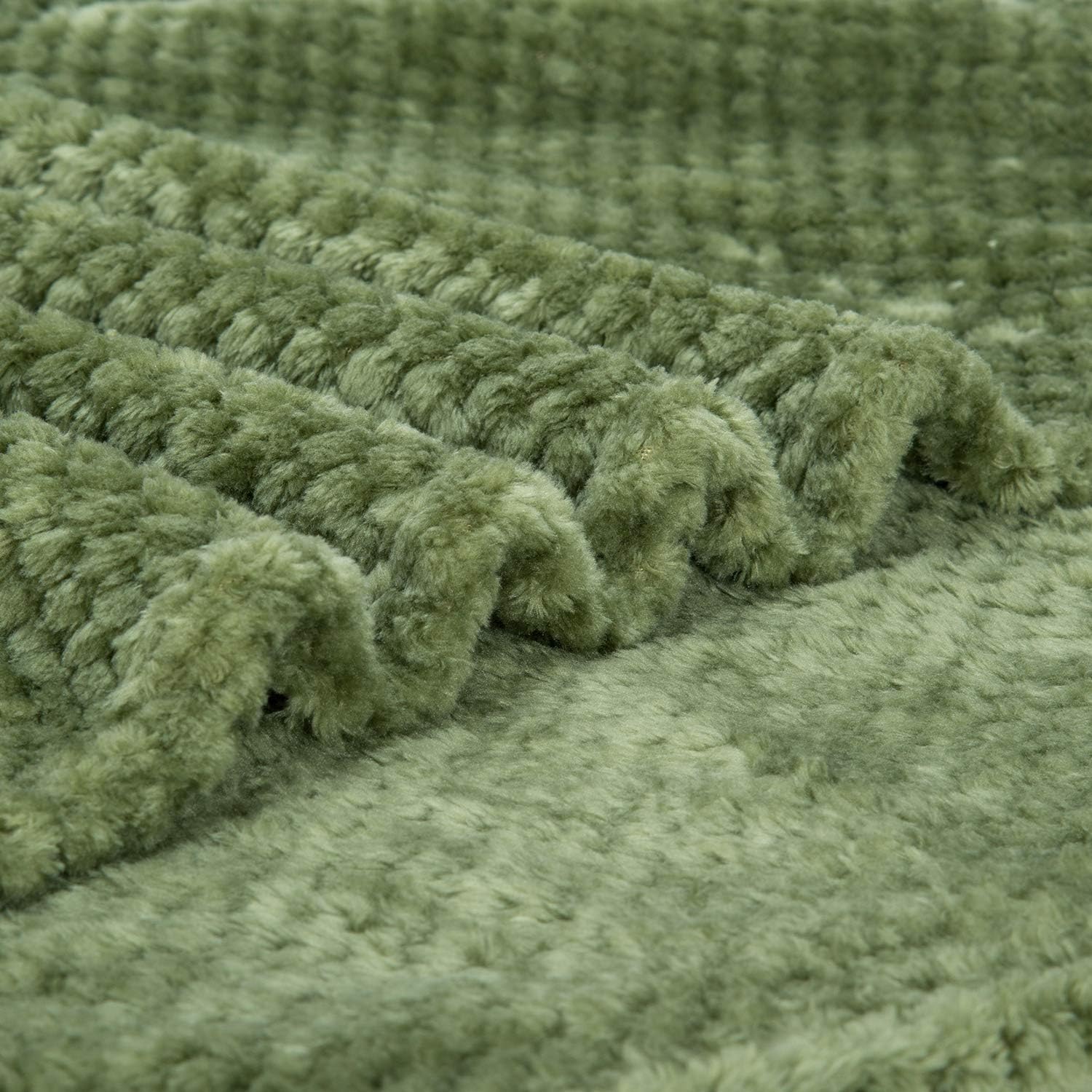 Fuzzy Blanket or Fluffy Blanket for Baby, Soft Warm Cozy Coral Fleece Toddler, Infant or Newborn Receiving Blanket for Crib, Stroller, Travel, Decorative (28Wx40L, XS-Olive Green) - Image 8