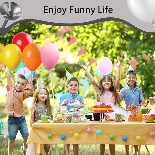 Miniatura 7 de PP OPOUNT 35 palos de globo plateados con copas, palos de globo de 12.6 pulgadas, palos de globos de plástico para fiestas, aniversarios,