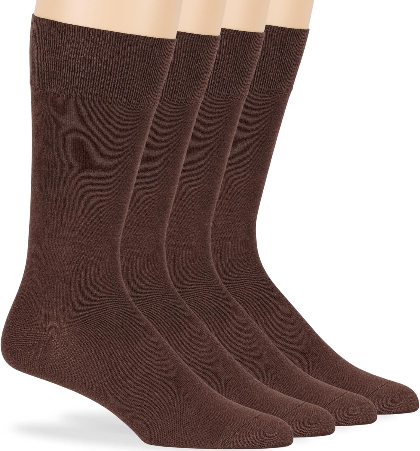 7BigStars Mens Dress Socks – 4 Pack Viscose From Bamboo Crew Fit, Solid or Patterned, Thin Seamless Breathable Business - Image 7