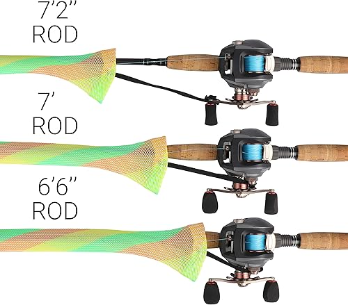 Miniatura 5 de RUNCL Fundas para caña de pescar y bolsas de carrete, calcetines de caña de hilarfundición y cubiertas de carrete de spinningbaitcasting, solución