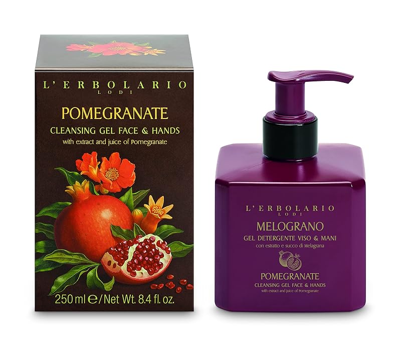 L'Erbolario Gel de Limpeza para Rosto e Mãos com Romã, 250 mL
