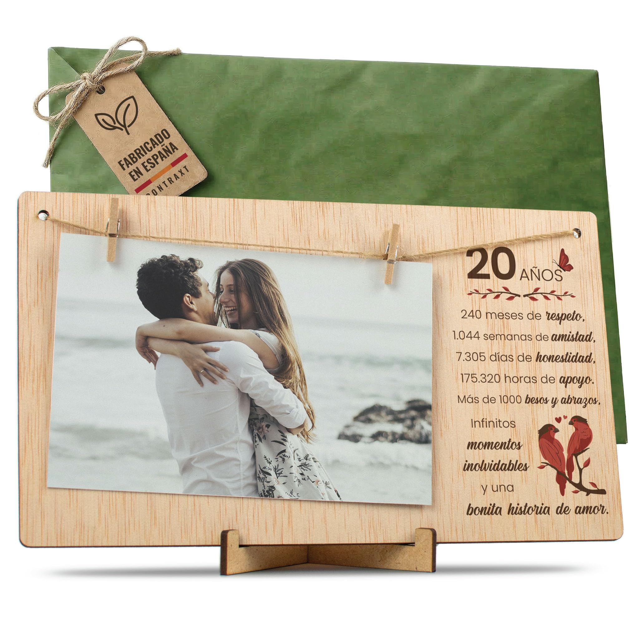 CONTRAXT Marco de Fotos Mama Dia de la Madre. Colgar fotos con pinzas madera natural ideas regalos detalles para mama postal madre primeriza wonderful original (Madre ES) — view 64