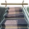 Stair Runner Rods for Carpeted Stairs, Set of 1, 10, 13 Brass Stair Rod with Piston Finial Ends, Screws & Brackets, Minimalist Style Stair Carpet Rods(13pcs,40in(102cm))
