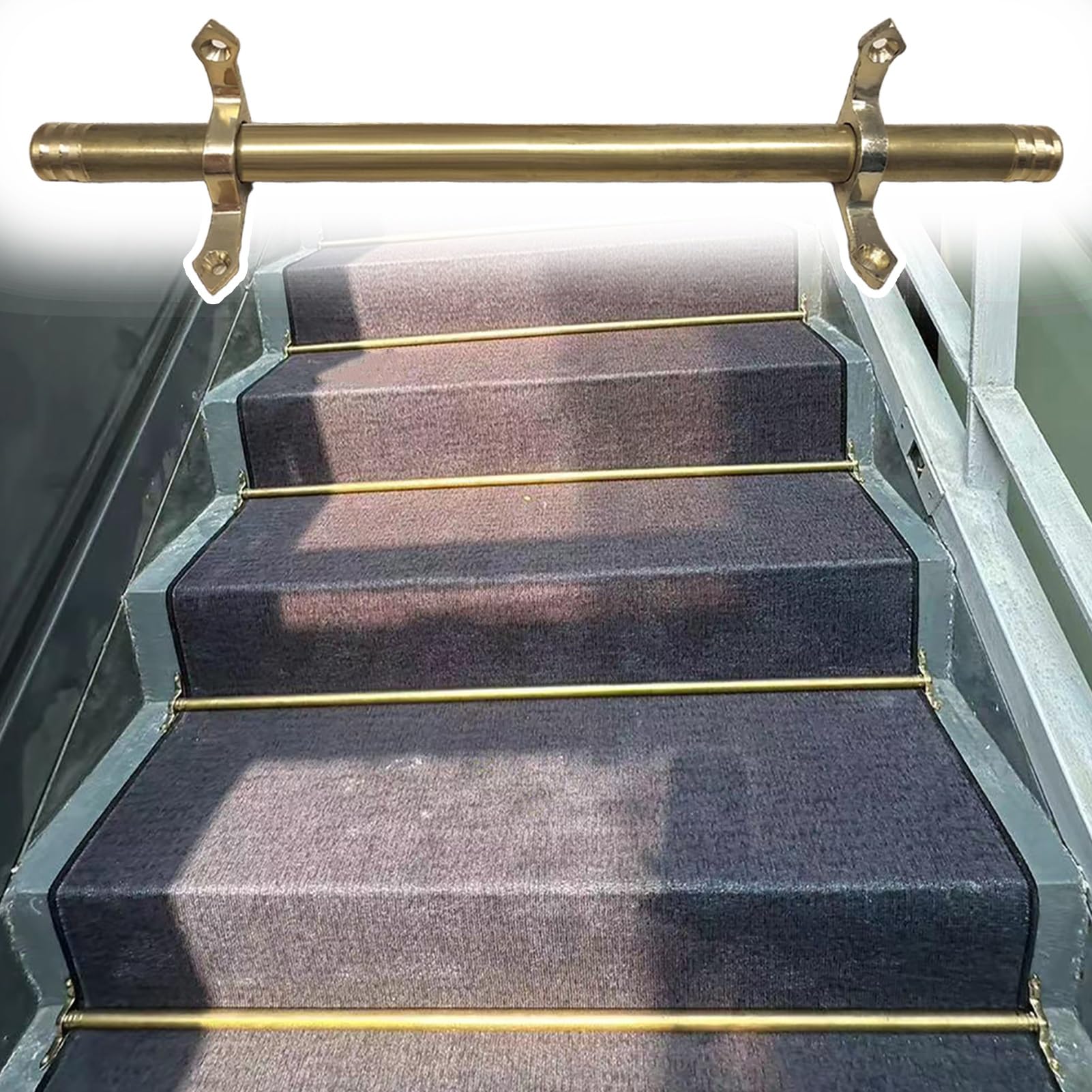 Barres d'escalier pour moquette anti-glisse 81 cm avec fixations