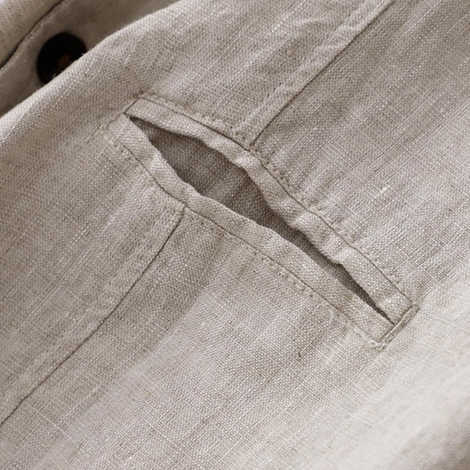 MINTLIMIT Women's Linen Vest Summer Sleeveless V Neck Blazer Vest Lightweight Work Casual Cotton Waistcoat with Pocket - Image 3