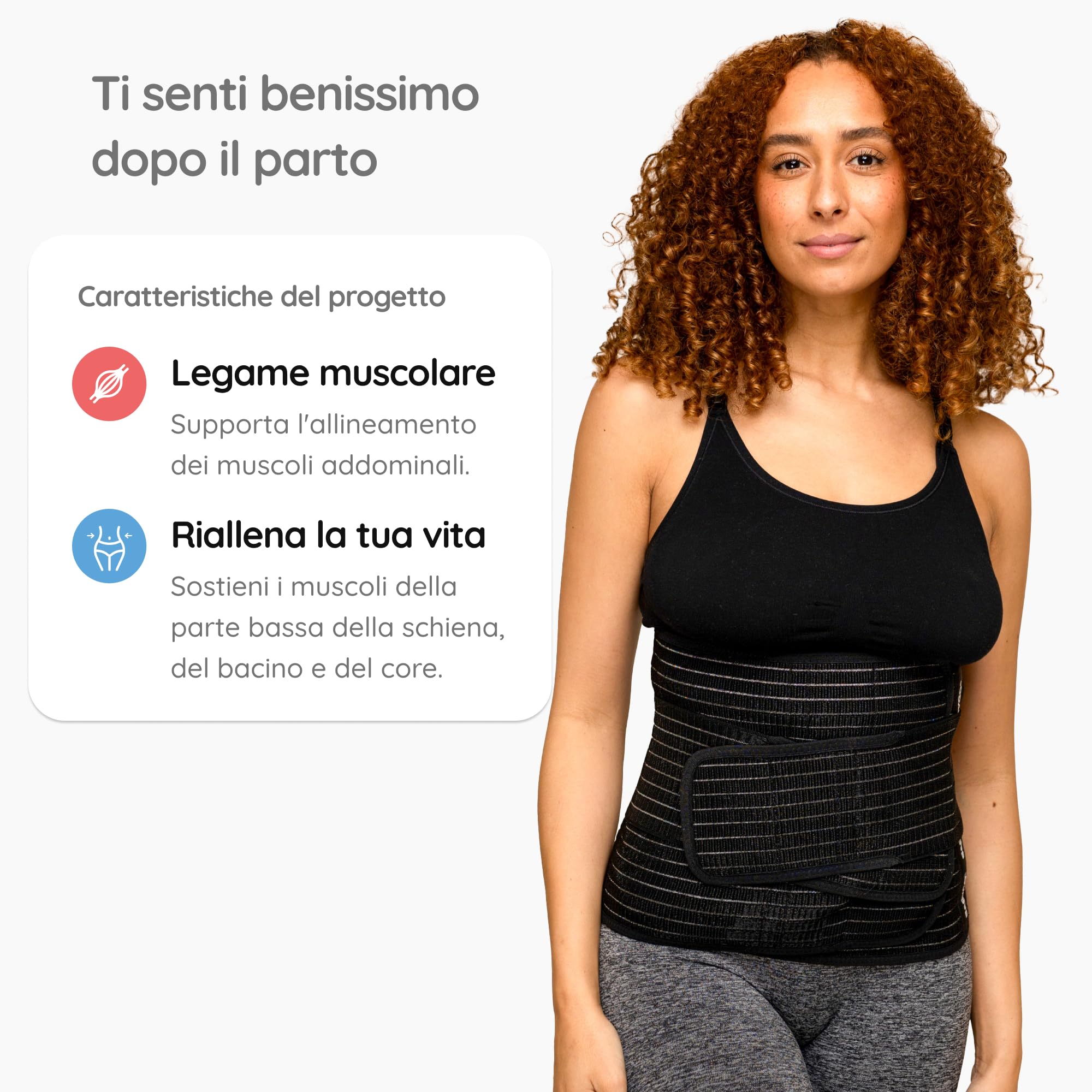 BABYGO® Fascia addominale post-partum per recupero addominale e sezione C | Binder Wrap Women (XL, supporto +)