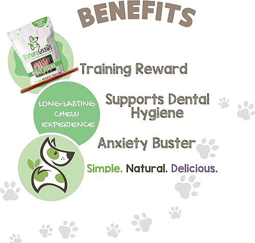 Miniatura 24 de Nature Gnaws Super Skinny Bully Sticks para perros pequeños, huesos dentales de carne de res natural de primera calidad, sabrosas golosinas finas