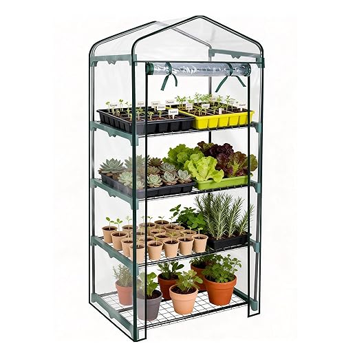 Worth Garden 4 Tier Mini Greenhouse - 63'' H x