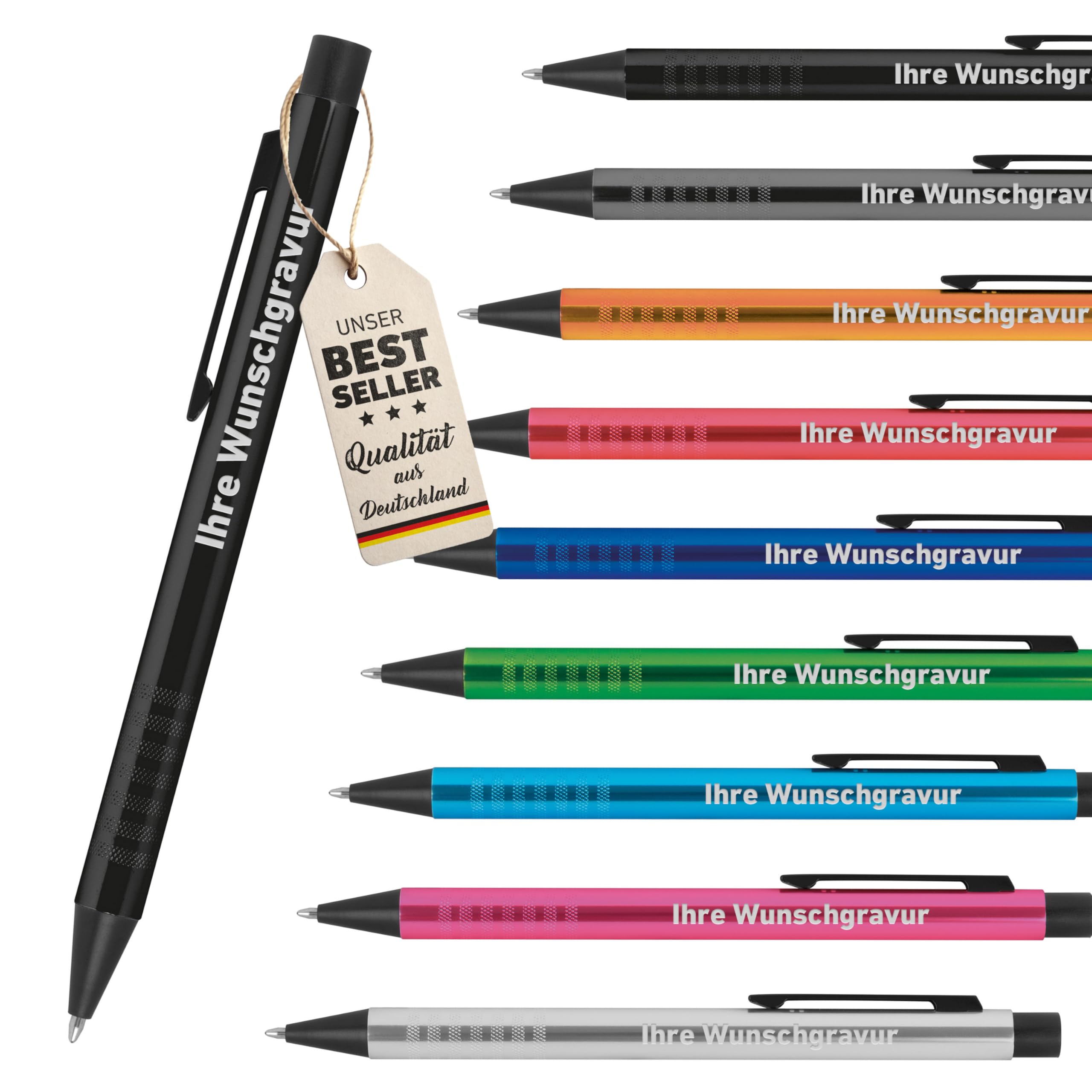 Kugelschreiber mit Gravur | Kosmos - personalisierter Stift - Werbekugelschreiber in verschiedenen Farben mit Wunschgravur, Anzahl:50