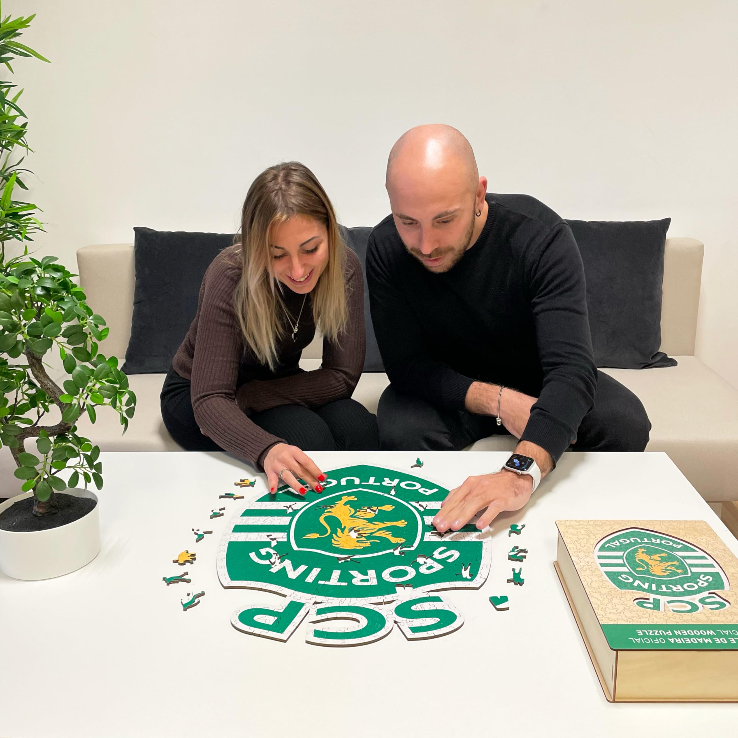 Puzzle In Legno Iconic Puzzles Con Logo Sporting CP, 100% Sostenibile, Forme Uniche - 3