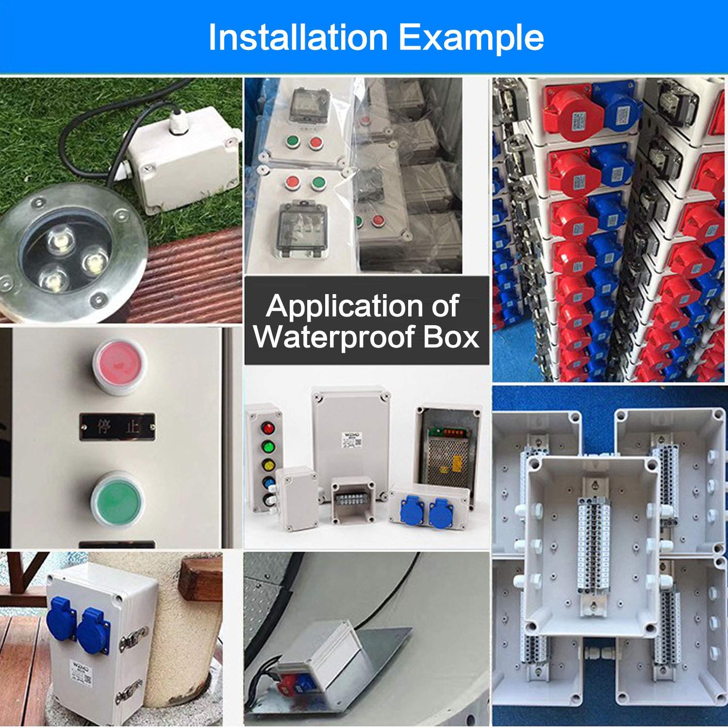 Junction Box IP66 Waterproof Dustproof Thermoplastic ABS Junction Box Wire Connection Electrical Project Outdoor Enclosure(63 x 57 x 35mm) 3