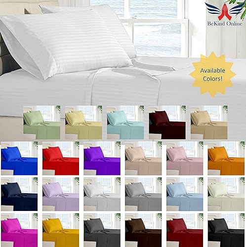 Miniatura 5 de Juego de sábanas olímpicas de 600 hilos, tamaño Queen, 100% algodón egipcio, 600 hilos, calidad hotelera, acabado satinado, 30 pulgadas, bolsillos