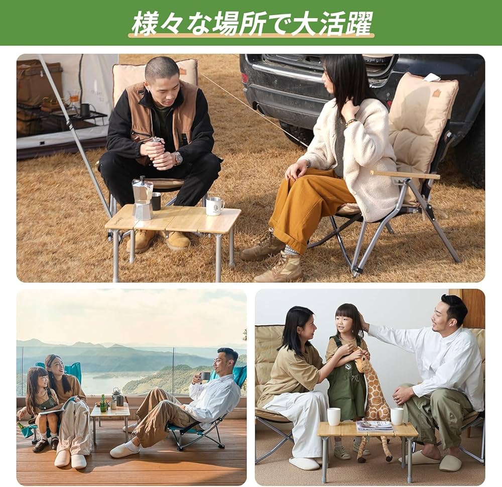 【色:1-2人：60x40x30-40cm】KingCamp アウトドア テーブ Amazon | KingCamp キャンプ テーブル 折り畳み アウトドア