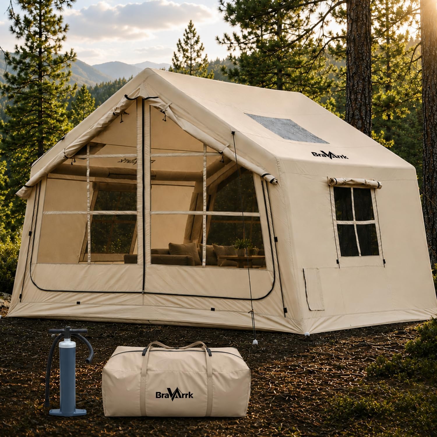 Photo 1 of BravArrk 6-8 Person Inflatable Camping Tent
