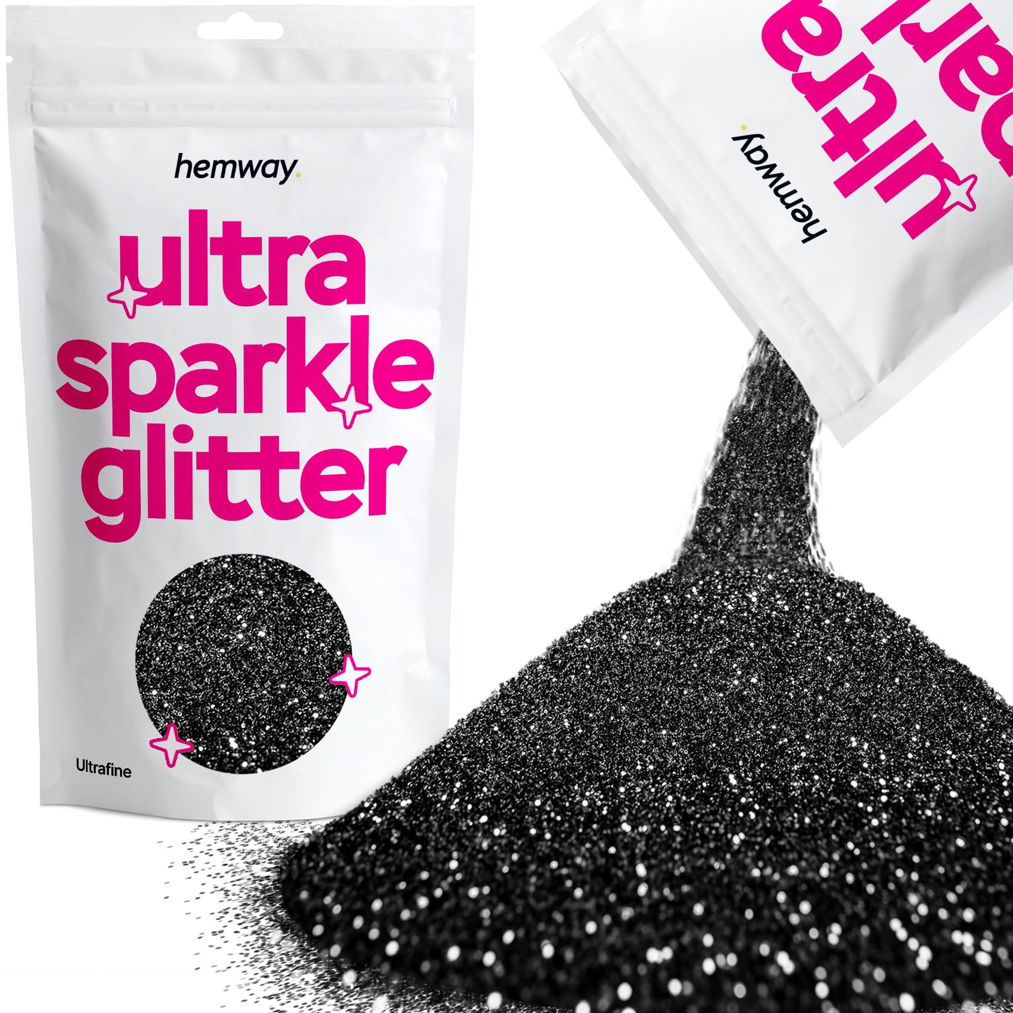 Hemway Ultra Sparkle Glitter Baby Pink Iridescent 100g Fine | Glitter for Arts & Craft, Makeup, Nail Art, Crafting, Card Making, Sparkle Decoration — view 19
