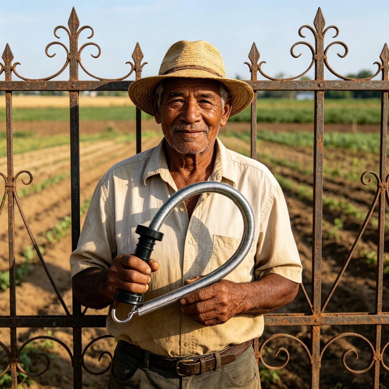 predolo Accesorio de Cercado Alta Resistencia Mango Aislante para Ganaderos, Agricultores, Pastizales, Resorte De Puerta De Valla Eléctrica Con Mango, Modelo AB-16