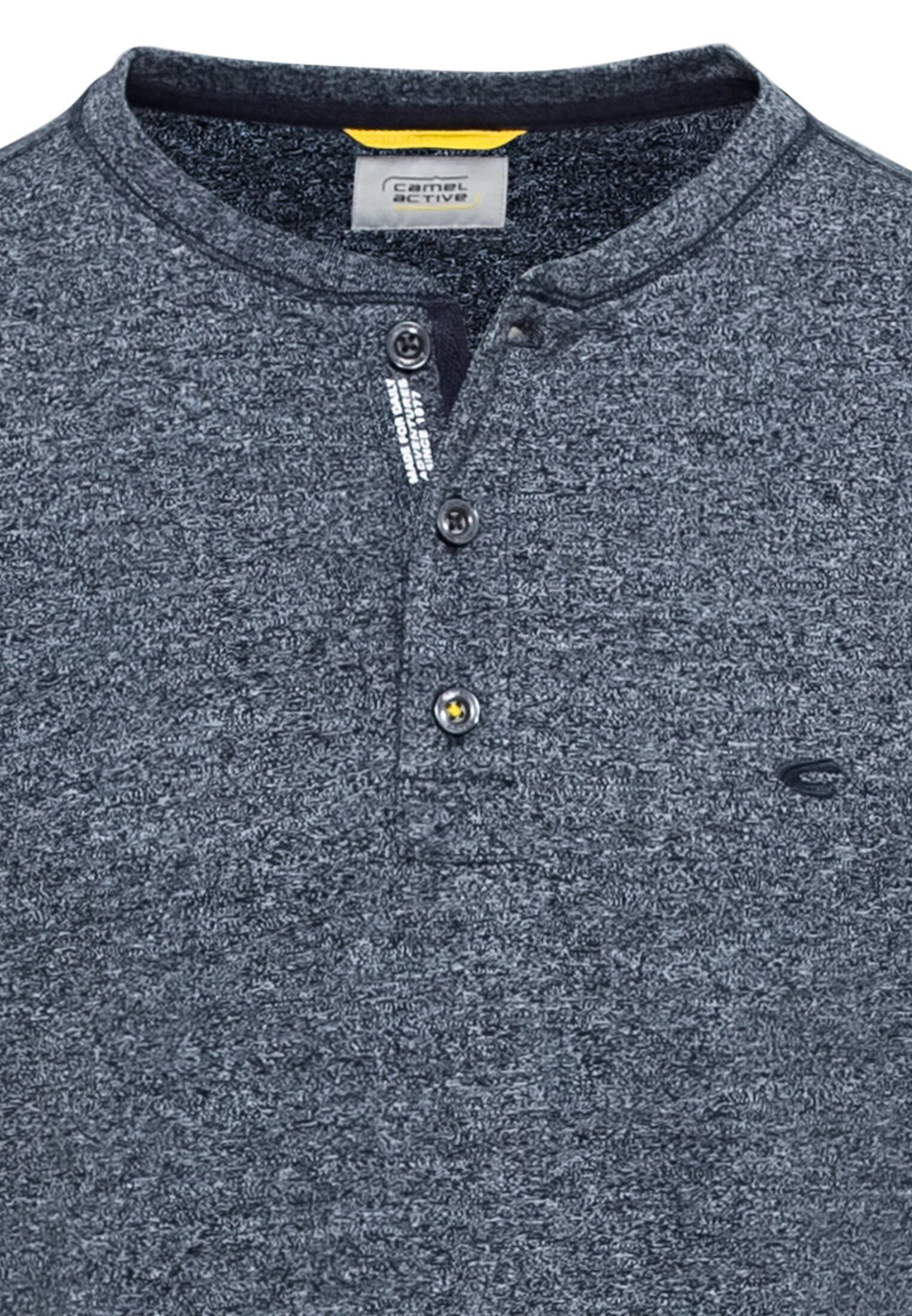 camel active Herren Henleyshirt im Regular Fit | Longsleeve Langarmshirt aus nachhaltiger Baumwolle perfekt für Alltag und Freizeit