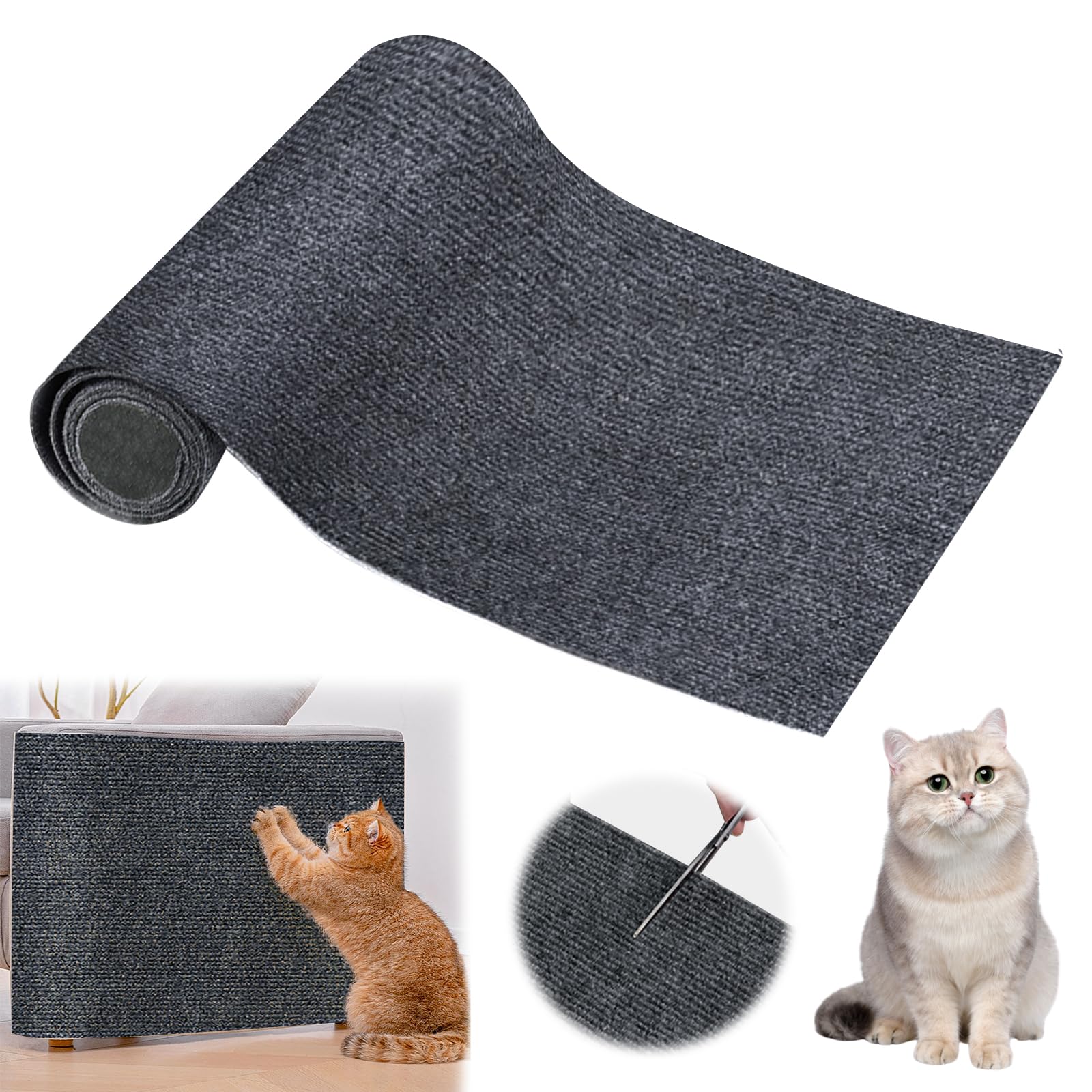 Seyaom Zelfklevende krabmat voor katten, 200 x 40 cm, krabmat